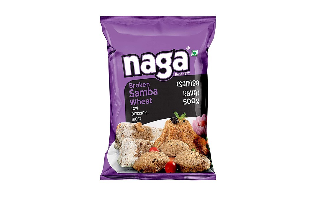 Naga Broken Samba Wheat (Samba Rava)   Pack  500 grams
